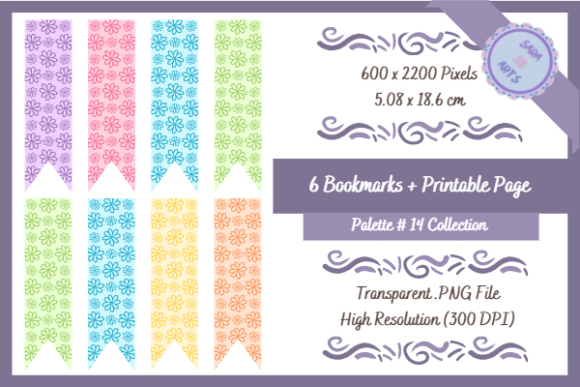 Download Cute Printable Digital Floral Bookmarks - Cute printable Collection