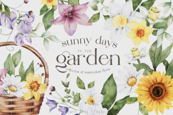 Download Spring Florals Watercolour Daffodils PNG - Spring Collection
