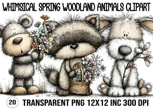 Download Whimsical Spring Woodland Animals Clipar - Spring Collection