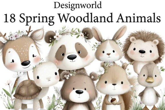 Download Watercolor Spring Woodland Animals Clipa - Spring Collection