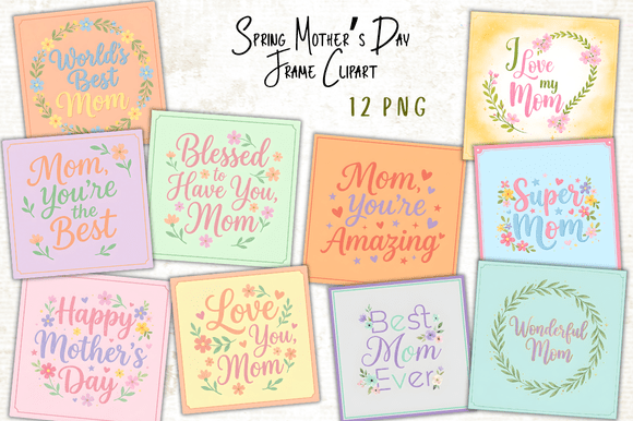 Download Spring Mother's Day Frame Clipart - Spring Collection