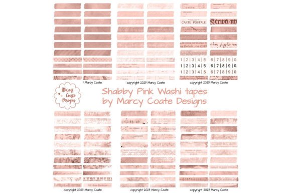 Download Shabby Pink Digital Washi Tape Printable - Washi tape Collection