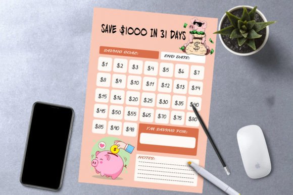 Download Pig Cool Saving Tracker Cute Printable - Cute printable Collection
